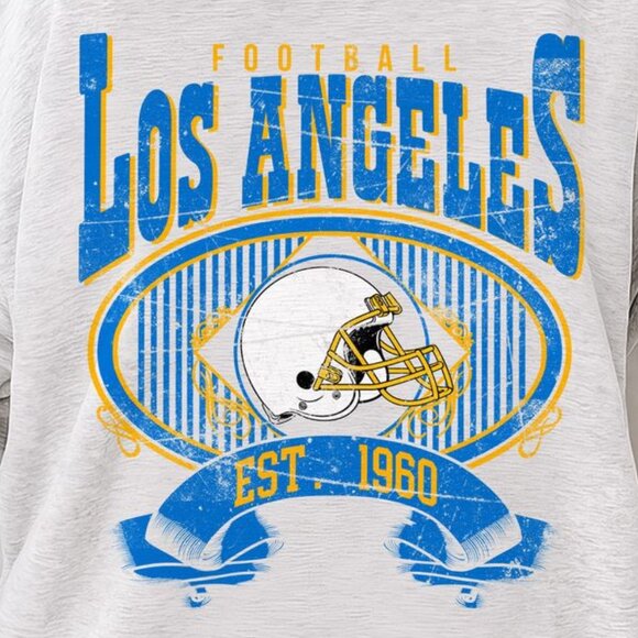 Los Angeles Football Vintage Style Crewneck Sweatshirt 17 - Picture 2 of 5